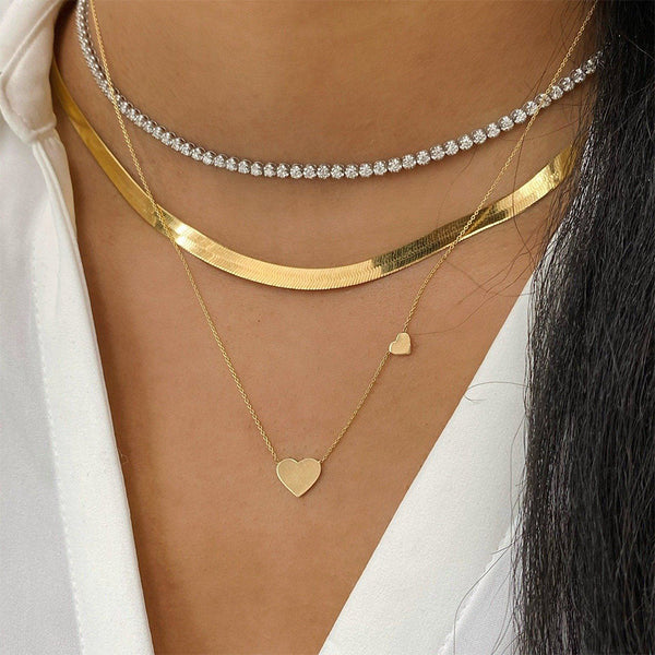 FX0561 925 Sterling Silver Mini Heart Necklace