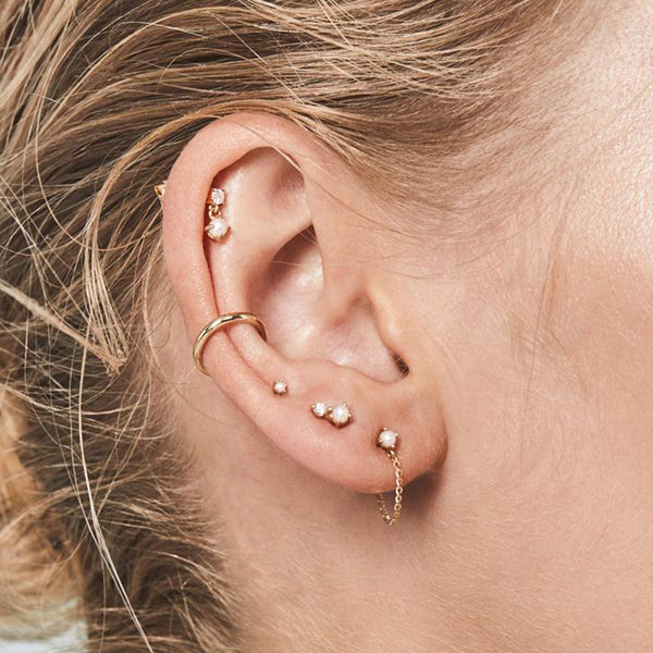 FE1729 925 Sterling Silver Freshwater Pearl Stud Earring