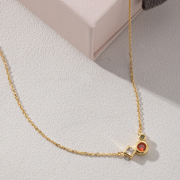 FX0777 925 Sterling Silver Jelly Color Necklace