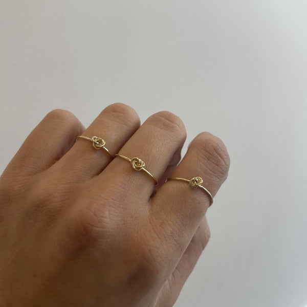 FJ0605 925 Sterling Silver Bague Knot Open Ring