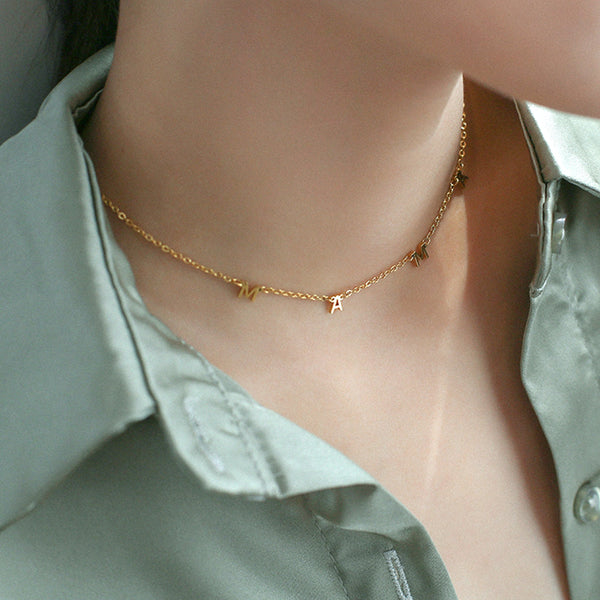 FX0499 925 Sterling Silver MAMA Necklace