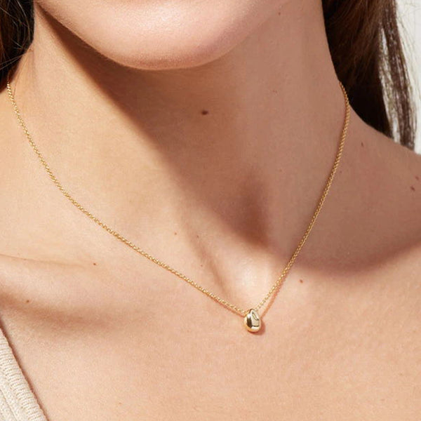 FX0534 925 Sterling Silver Nugget Pendant Necklace