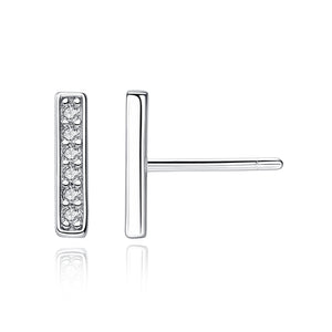 YE3289 925 Sterling Silver Simple bar stud earrings