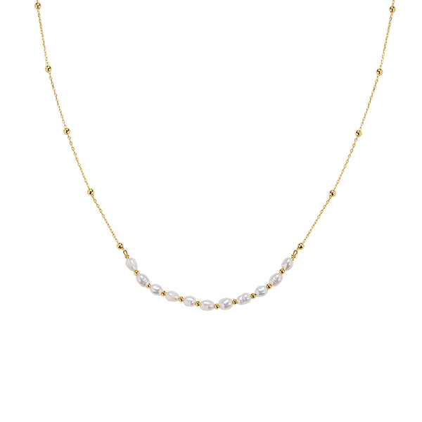 FX0751 925 Sterling Silver High Quality Natural Pearl Necklace