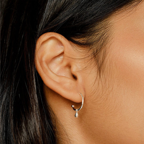 FE1395 925 Sterling Silver Good Quality Hoop Earrings