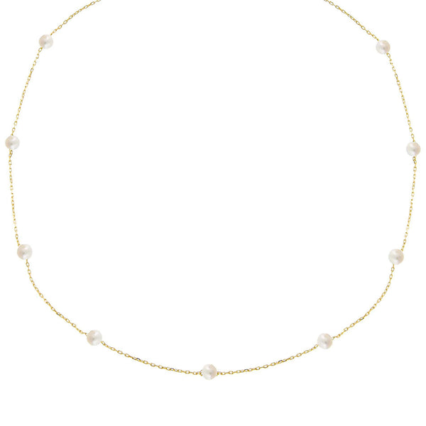 FX0502 925 Sterling Silver Multi-Pearl Necklace