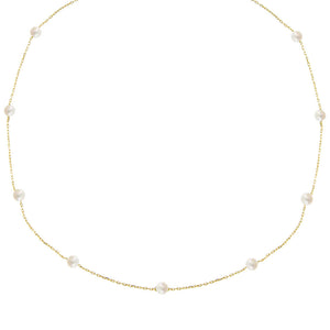 FX0502 925 Sterling Silver Multi-Pearl Necklace