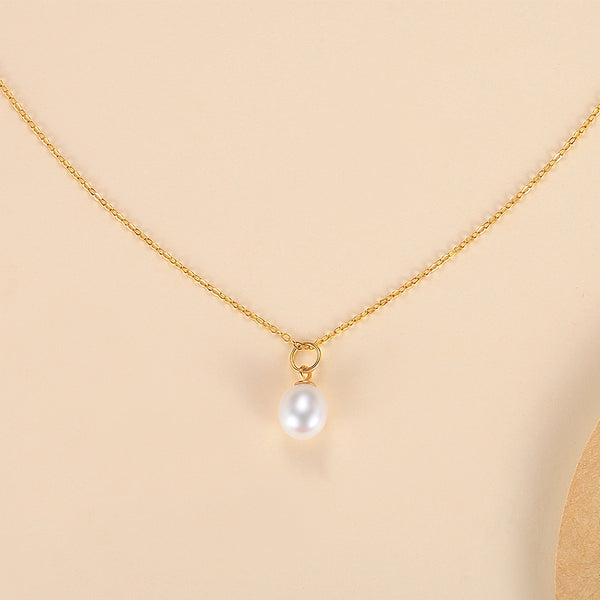 FX0689 925 Sterling Silver Natural Pearl Necklace