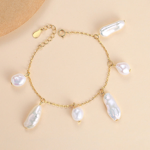 FS0238 925 Sterling Silver Freshwater Pearl Bracelets