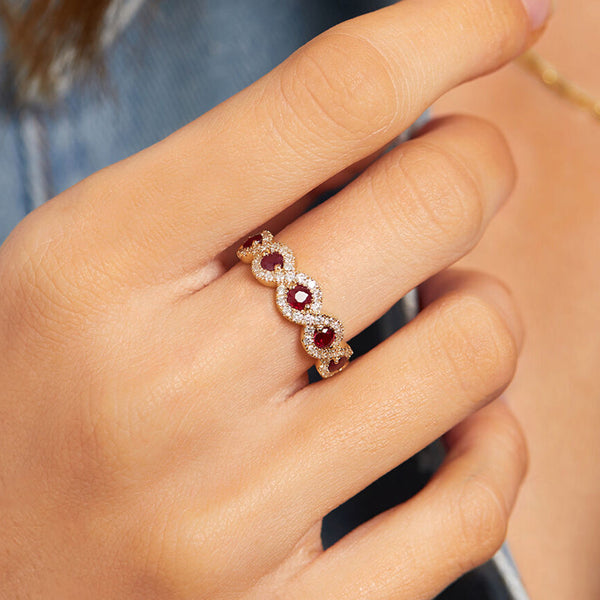 FJ0748 925 Sterling Silver Cubic Zirconia Women Ring