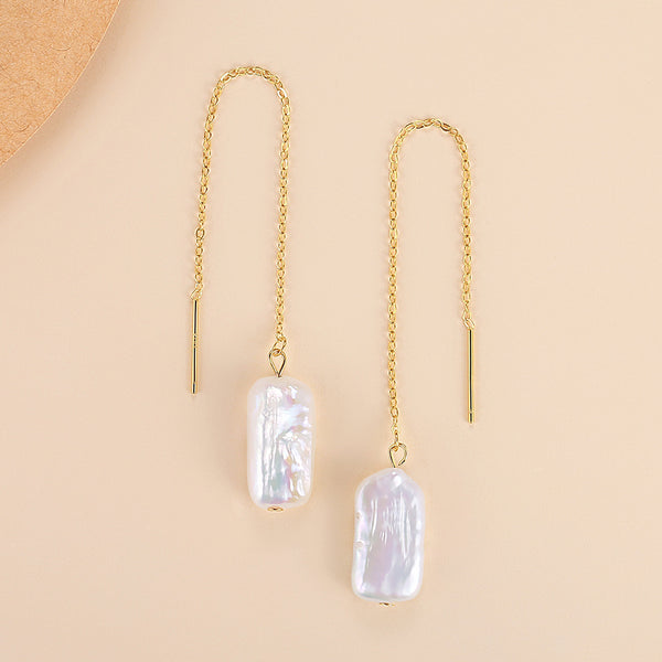 FE1723 925 Sterling Silver Freshwater Pearl Earrings