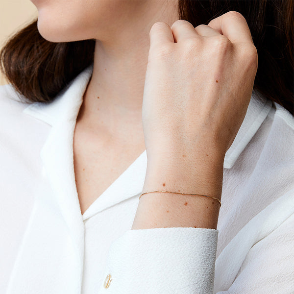 FS0169 925 Sterling Silver Box Chain Bracelet