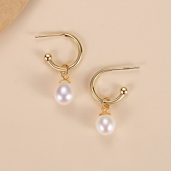 FE1694 925 Sterling Silver Freshwater Pearl Earring