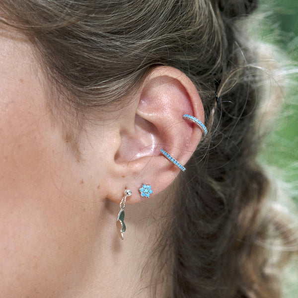 FE1614 Turquoise Flower Studs Earring