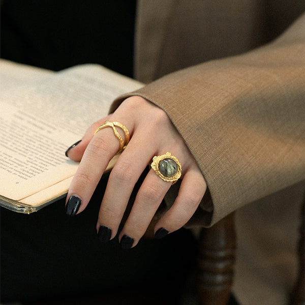 S925 RHJ1004 Crystal Open Ring