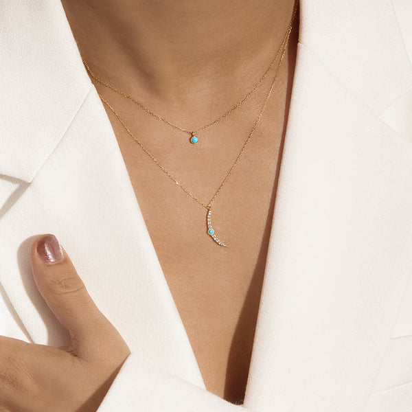 FX0673 Single Turquoise Necklace