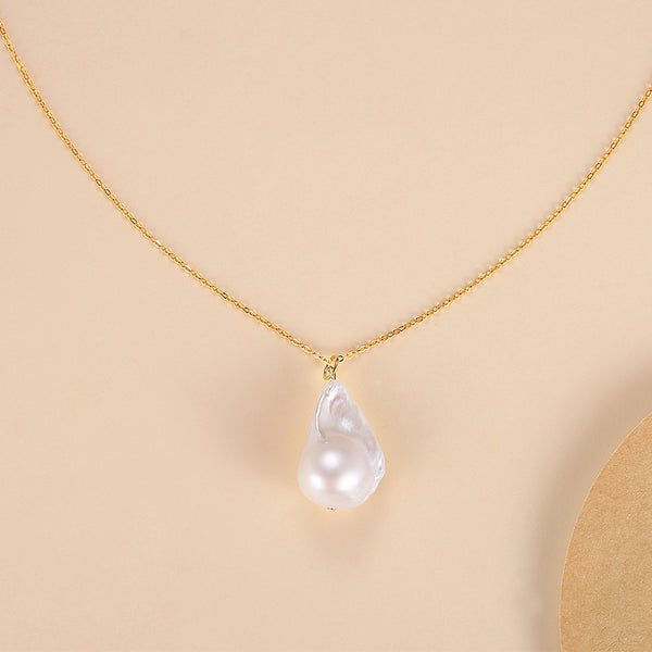 FX0687 925 Sterling Silver Natural Pearl Necklace