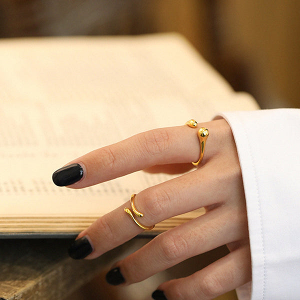 RHJ1068 Simple Snake Open Ring