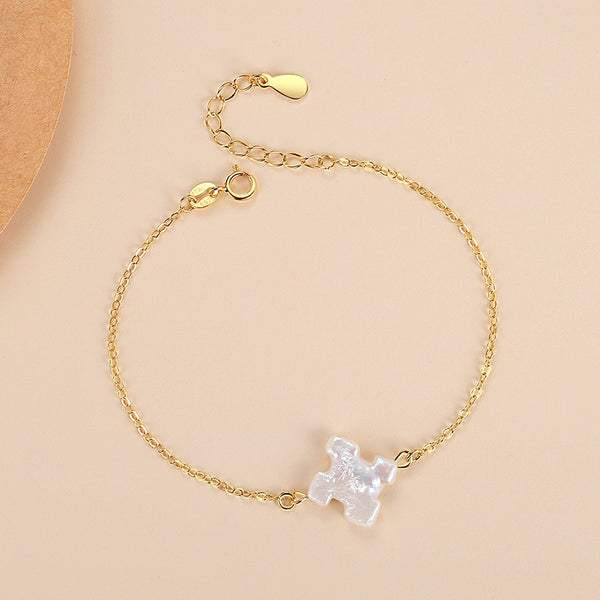 FS0234 925 Sterling Silver Natural Pearl Bracelets