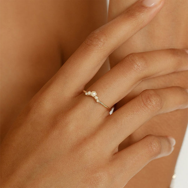 FJ0722 925 Sterling Silver Freshwater Pearl Ring