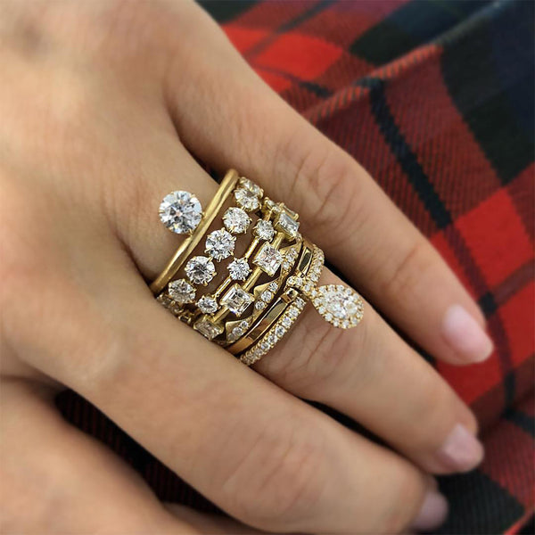 FJ0417 925 Sterling Silver Single Cubic Zircon Ring