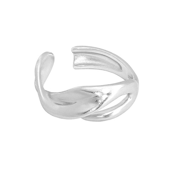 RHJ1095 925 Sterling Silver Irregular Open Ring