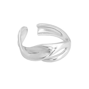 RHJ1095 925 Sterling Silver Irregular Open Ring