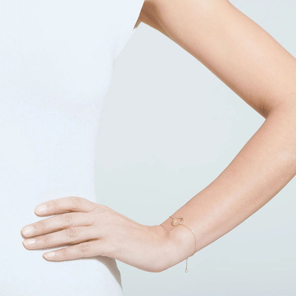 FS0139 925 Sterling Silver Round Circle Bracelet