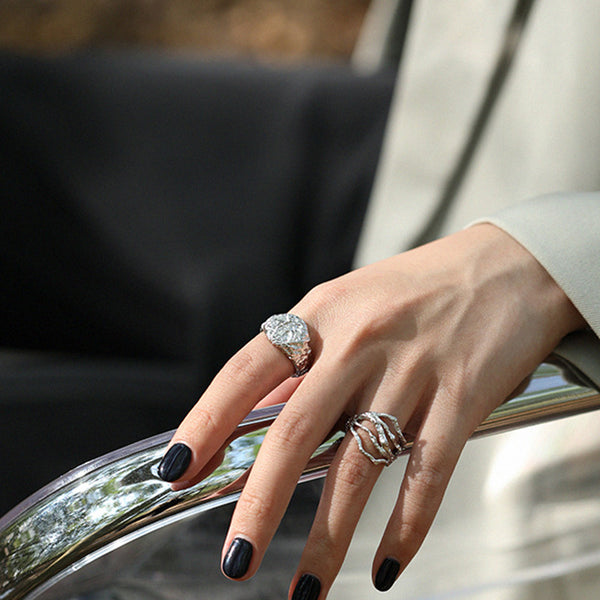 RHJ1060 Texture Women Ring
