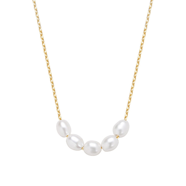 FX0303 925 Sterling Silver Organic Pearl Necklace