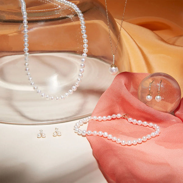 PE0006 925 Sterling Silver Trio Freshwater Pearl CZ Stud Earrings