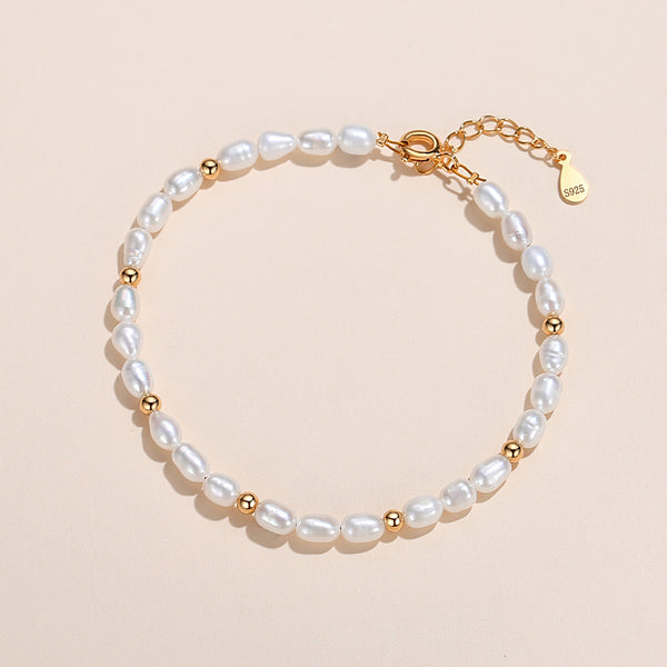 FS0247 925 Sterling Silver Freshwater Pearl Bracelets