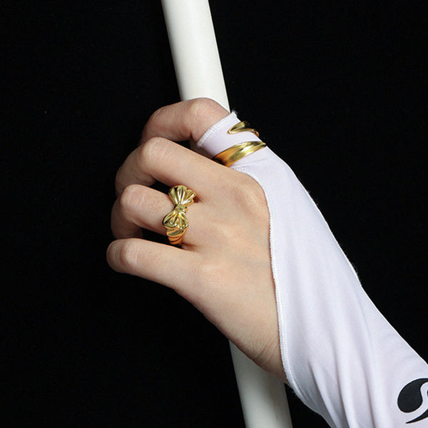 RHJ1085 925 Sterling Silver Wrong Side Open Ring