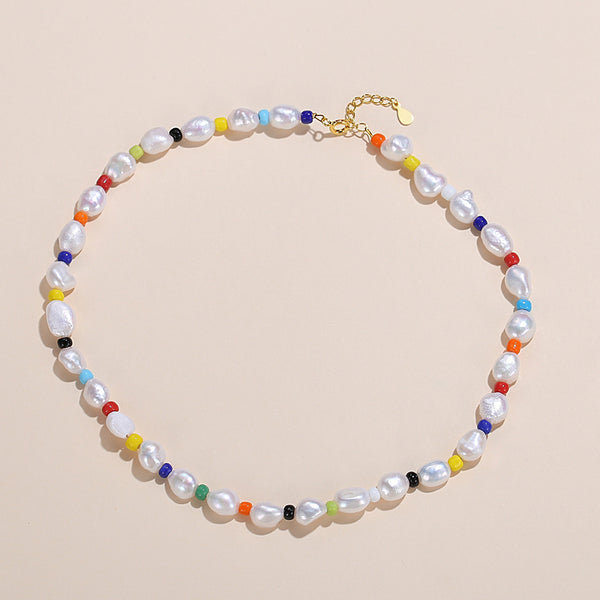 FX0723 925 Sterling Silver Freshwater Pearl Bead Nceklaces