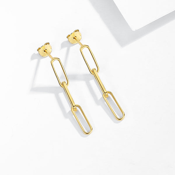 FE0240 925 Sterling Silver Chain Earrings