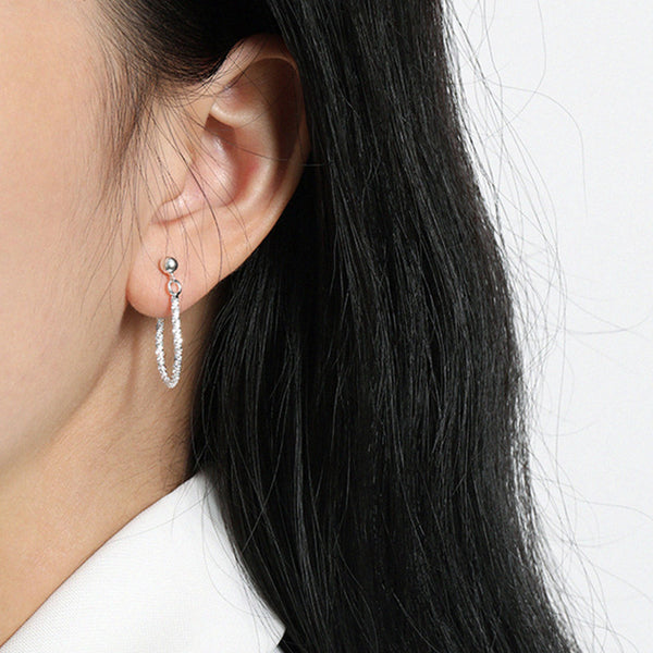 RHE1042 Sparkle Chain Stud Earring