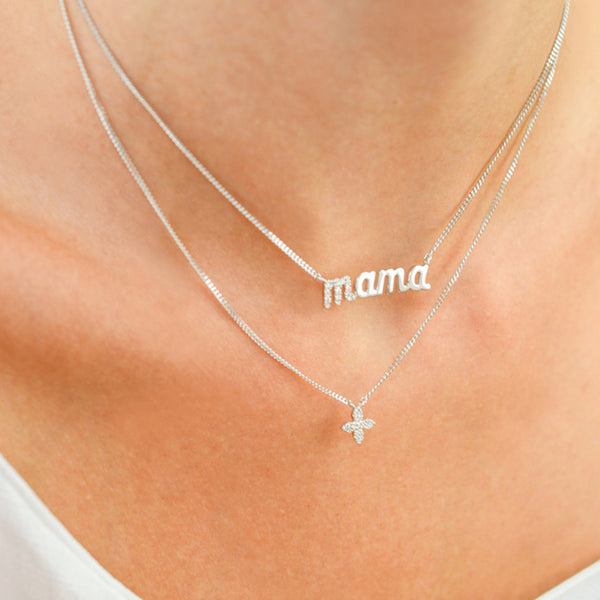 FX0487 925 Sterling Silver Mama Necklace