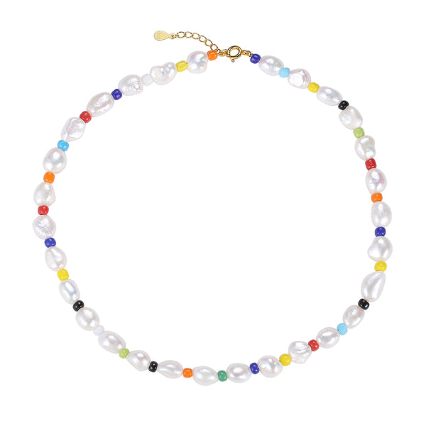 FX0723 925 Sterling Silver Freshwater Pearl Bead Nceklaces