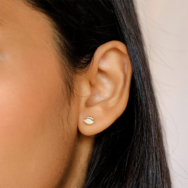 FE1393 S925 Mini Zircon Stud Earrings