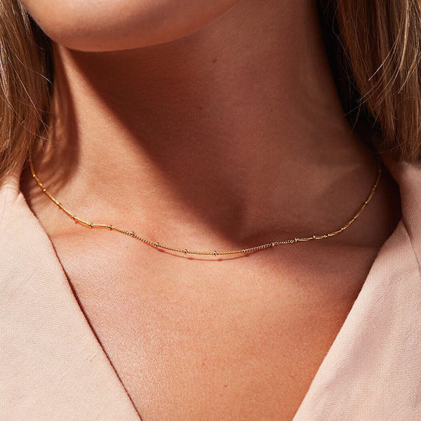 FX0016 925 Sterling Silver Simple Style Choker Necklace