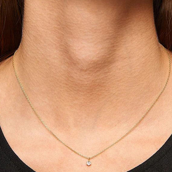 FX0409 925 Sterling Silver Shining Zircon Necklace