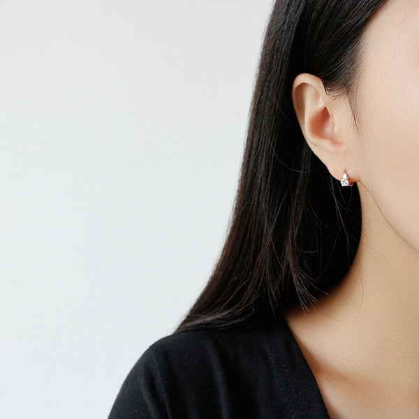 RHE1045 Cubic Zirconia Hoop Earring