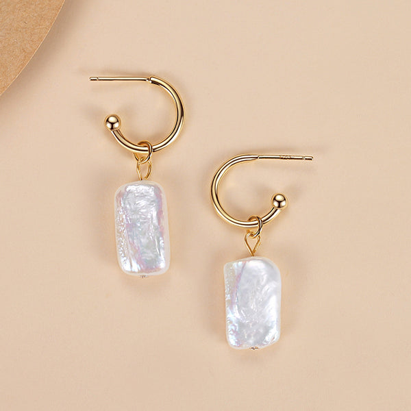 FE1695 925 Sterling Silver Freshwater Pearl Earring