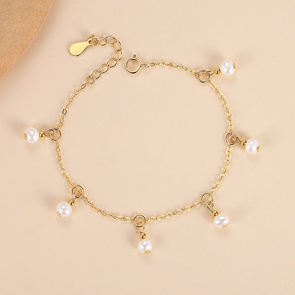 FS0240 925 Sterling Silver Freshwater Pearl Bracelets