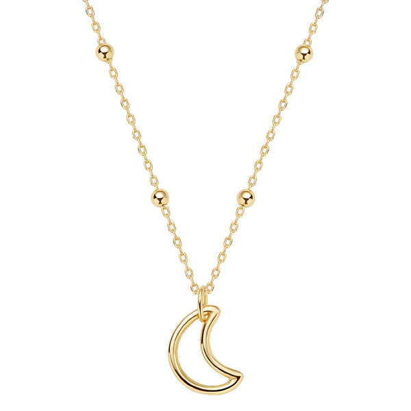 FX0010 925 Sterling Silver Moon Necklace