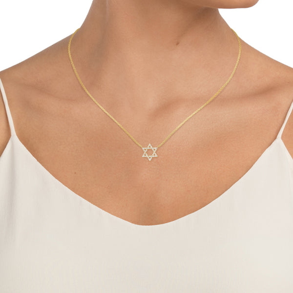 FX0635 925 Sterling Silver Zircon Starburst Pendant Necklace