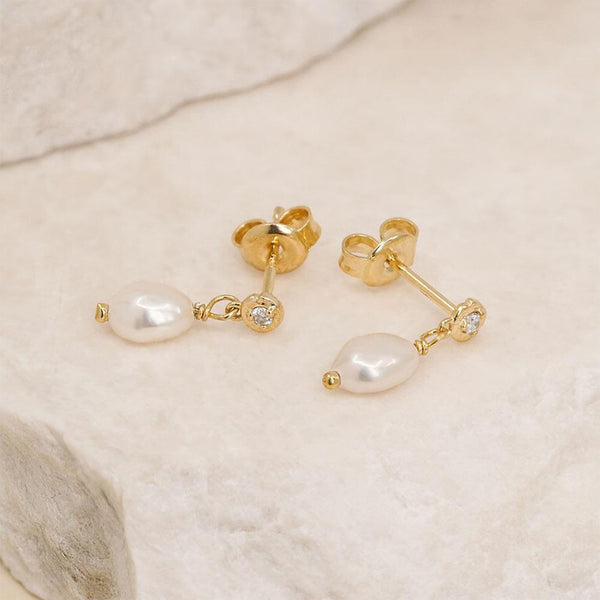 FE1397 925 Sterling Silver Pearl Drop Earrings