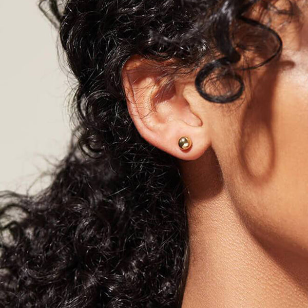 FE1601 925 Sterling Silver Small Ball Stud Earrings