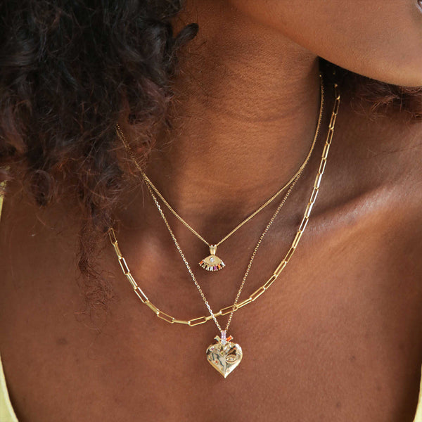 FX0669 925 Sterling Silver CZ Pendant Necklace