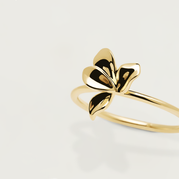 FJ0374 925 sterling silver Jasmine Gold Ring